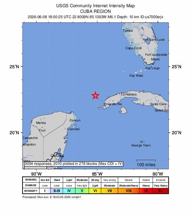 Movimiento sísmico se percibe en Cancún y Playa del Carmen