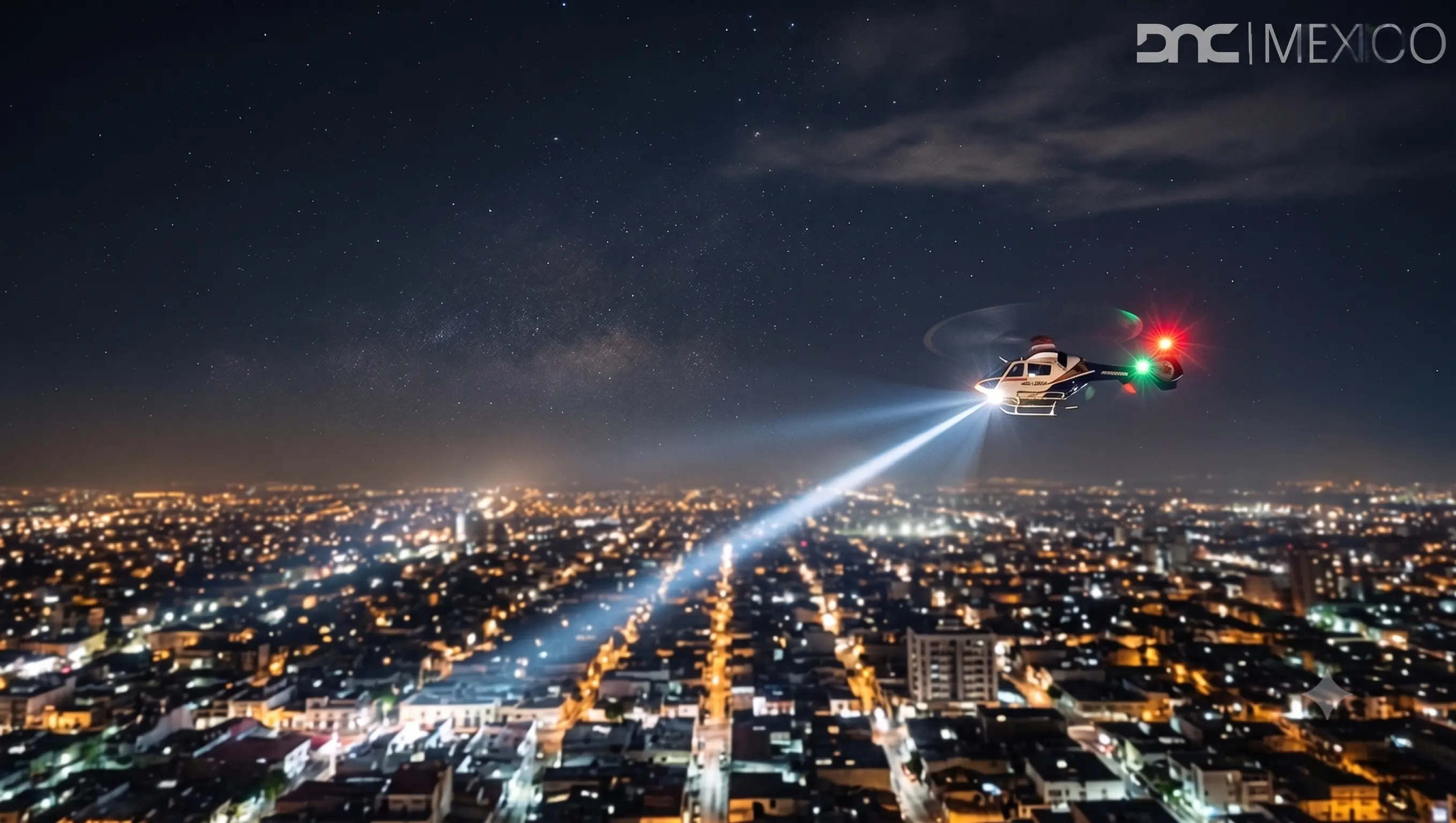INTENSO SOBREVUELO NOCTURNO DE HELICÓPTERO GENERA EXPECTACIÓN EN LA ZONA NORTE Y PONIENTE DE CANCÚN