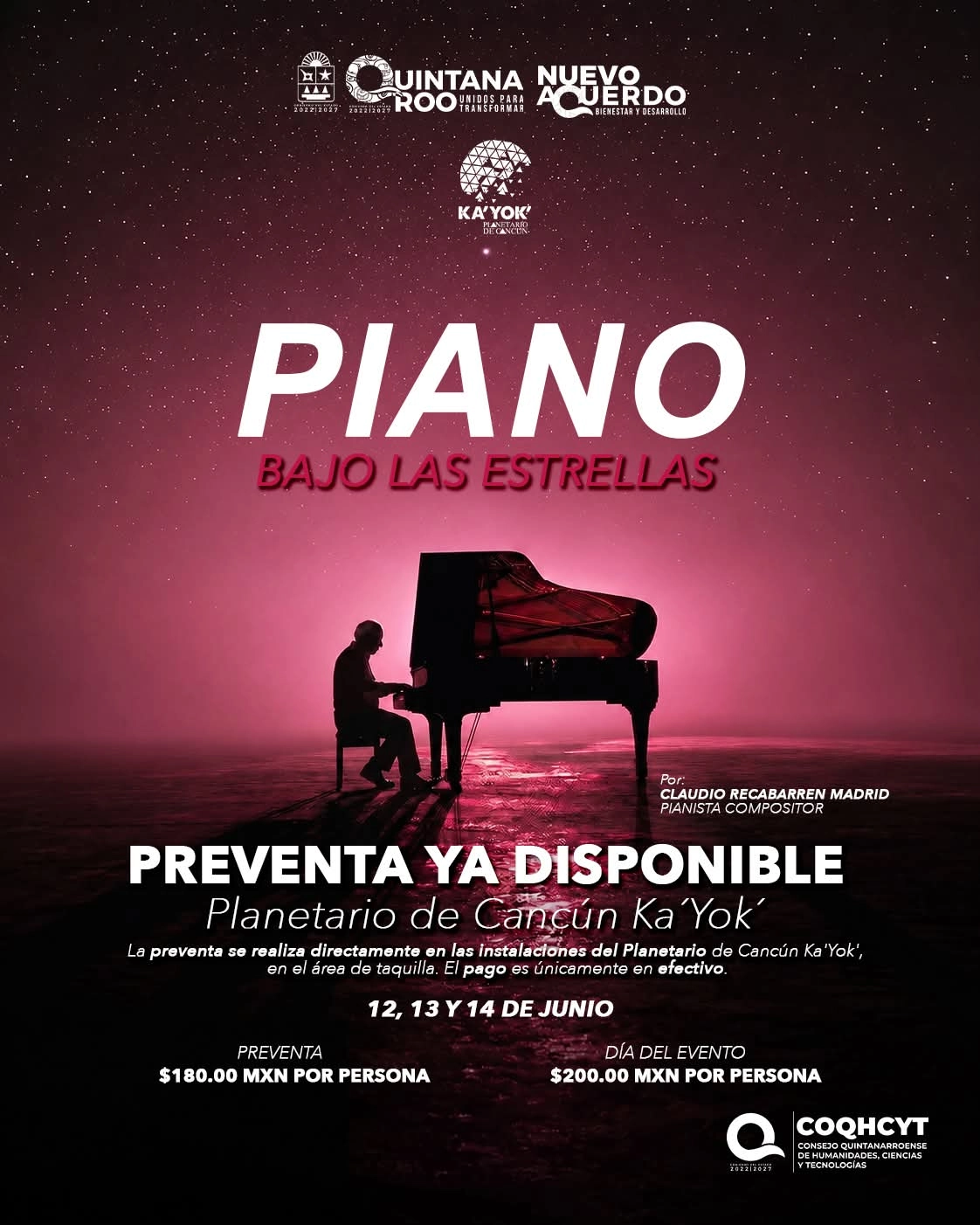 PIANO BAJO LAS ESTRELLAS EN EL PLANETARIO