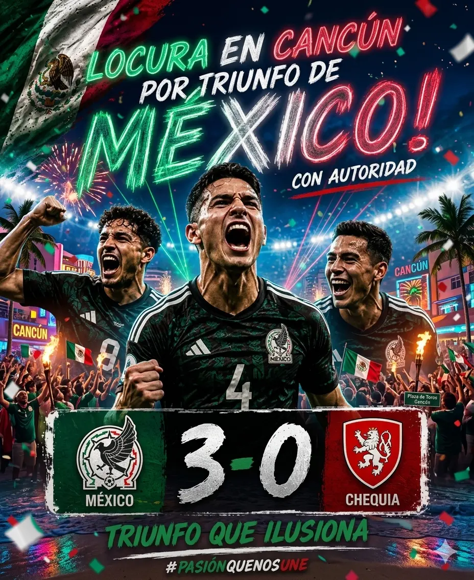 México celebra su triunfo ante Chequia: Cancún vibra en los cines